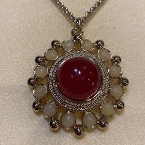 Pendant with faux gems Ann Taylor Necklace